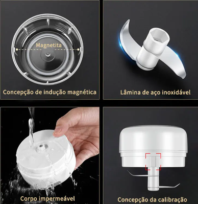 Triturador Mini de Alimentos - Eletric Cutter 250ml