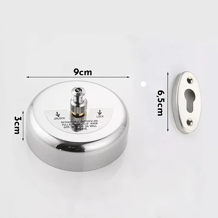 Varal Retrátil Aço Inox 3 metros