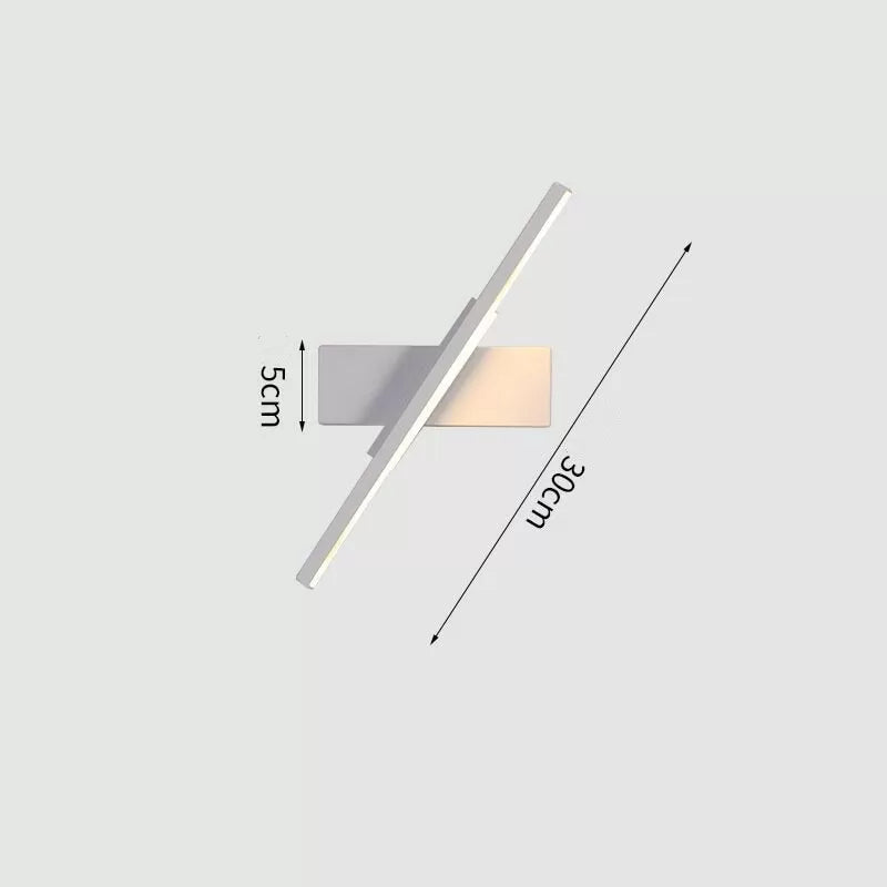 Luminária de parede Flat com rotação de 330°